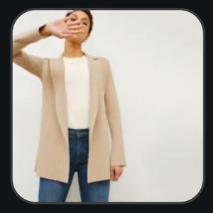 MM LaFleur Merritt Jardigan Latte Color or Beige Longline Cardigan Size +1 or 1X